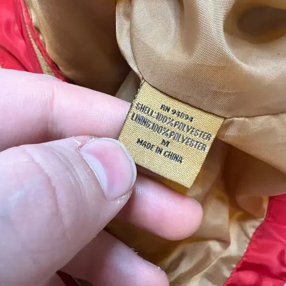 King Ranch Red Quilted Vest Size M - Picture 5 of 5